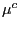$ \mu^{c}$