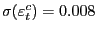 $ \sigma(\varepsilon_{t}^{c})=0.008$