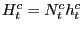 $ H_{t}^{c}=N_{t}^{c}h_{t}^{c}$