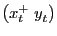 $ \left( x^{+}_{t}{\ y}_{t}\right) $