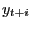 $ y_{t+i}\ $