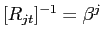 $ [R_{jt}]^{-1}=\beta^{j}$