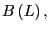 $ B\left( L\right) ,$