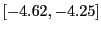 $ [-4.62,-4.25]$