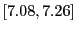 $ [7.08,7.26]$