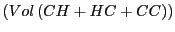 $ \left( Vol\left( CH+HC+CC\right) \right) $