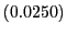 $ (0.0250)$