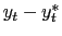 $ y_{t}-y^{*}_{t}$