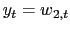 $ y_{t}=w_{2,t}$