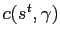 $ c(s^{t},\gamma)$