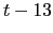 $ t-13$