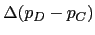 $ \Delta (p_{D}-p_{C})$