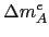 $\displaystyle \Delta m_{A}^{e}$