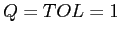 $ Q=TOL=1$