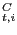 $ _{t,i}^{C}$