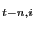 $ _{t-n,i }$