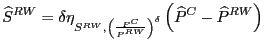 $\displaystyle \widehat{S}^{RW}=\delta\eta_{S^{RW},\left( \frac{P^{C}}{P^{RW}}\right)
^{\delta}}\left( \widehat{P}^{C}-\widehat{P}^{RW}\right)
$