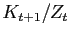$ K_{t+1}/Z_{t}$