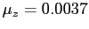 $ \mu_{z} = 0.0037$