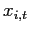 $ x_{i,t}$