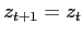 $z_{t+1}=z_{t}$