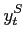 $\displaystyle y^S_t$
