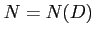 $N=N(D)$