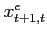 $x^e_{t+1,t}$