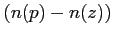 $(n(p)-n(z)) $