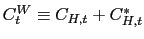$ C_{t}^{W}\equiv C_{H,t}+C_{H,t}^{\ast}$