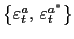 $ \left\{ \varepsilon_{t}^{a}\text{, }\varepsilon_{t}^{a^{\ast}}\right\} $