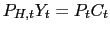 $ P_{H,t}Y_{t}=P_{t}C_{t}$