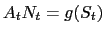 $ A_{t} N_{t}=g(S_{t})$