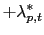 $\displaystyle +\lambda_{p,t}^{\ast}$