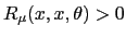 $ R_{\mu }(x,x,\theta)>0$