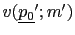 $ v(\underline{p_{0}}^{\prime};m^{\prime})$