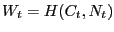 $ W_{t}=H(C_{t},N_{t})$