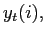 $ y_{t}(i),$