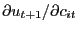 $ \partial u_{t+1}/\partial c_{it}$