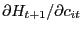 $ \partial H_{t+1}/\partial c_{it}$