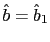 $ \hat{b}=\hat{b}_{1}$
