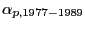 $ \alpha_{p,1977-1989}$