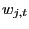 $ w_{j,t}$
