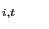$ _{i,t}\qquad$