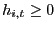 $ h_{i,t}\geq0$