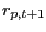 $ r_{p,t+1}$