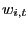 $ w_{i,t}$