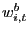 $ w_{i,t}^{b}$
