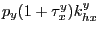 $ p_{y}(1+\tau_{x}^{y})k_{hx}^{y}$