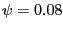 $ \psi=0.08$